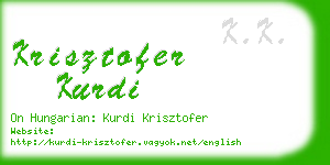 krisztofer kurdi business card